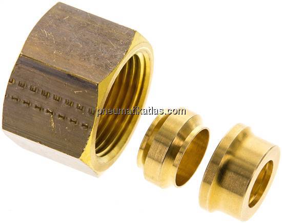 Reduziereinsatz f. Klemmringverschraub. 16mm-12 (M18x1,5)mm, Messing