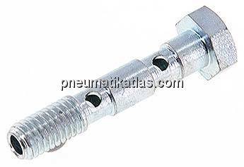 Hohlschraube, 2-fach M 5-27mm, Stahl verzinkt