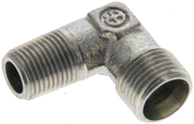 Winkel-Schneidringverschraub. R 1/8"-8 LL (M12x1), ohne Mutter & Schneidring, St