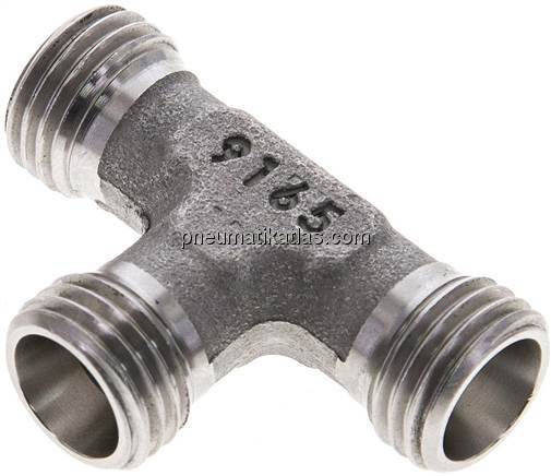 T-Schneidringverschraubung 8 L (M14x1,5), ohne Mutter & Schneidring, 1.4571