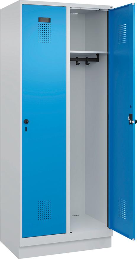 Spind Evolo PLUS 2 Abteile H1950xB800xT500mm RAL7035/RAL5012 /S/7035