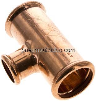 Pressfitting, T-Stück, 42x28mm innen, Kupfer / Kupferlegierung