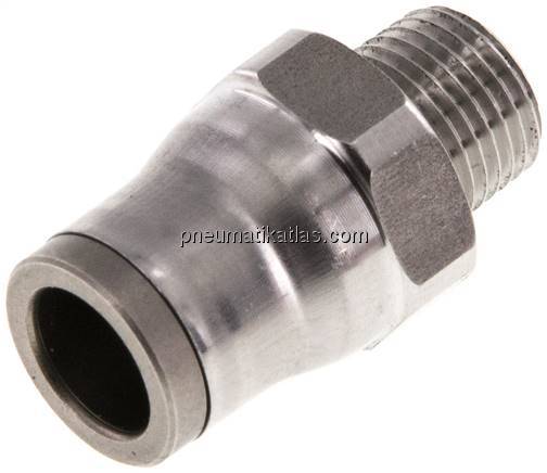 Gerader Steckanschluss NPT 1/8"-8mm, IQS-Edelstahl