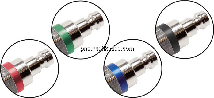 Detailansicht: Kupplungsstecker mit Farbmarkierung