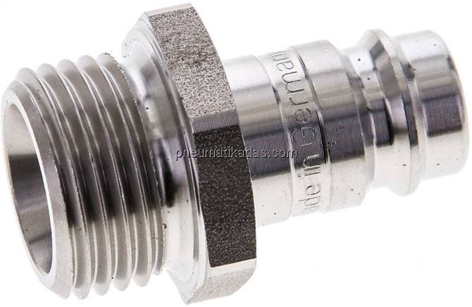 Kupplungsstecker (NW10) G 1/2"(AG), Edelstahl