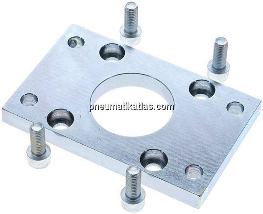 ISO 15552-Flanschbefestigung 63 mm, Stahl verzinkt