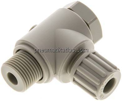 Winkel-Verschraubung G 3/8"-8x6mm, Polypropylen, Hohlschraube