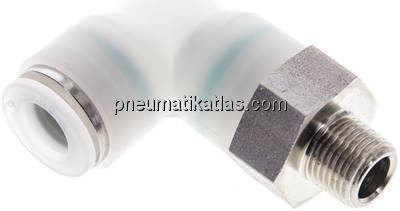 Winkel-Steckanschluss R 1/8"-8mm, IQS-ES LE/IQS-PVDF