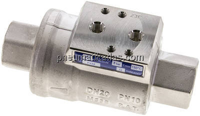 VIP-Sperrventil, Feder-öffnend, FKM-Dichtung, G 3/4", Messing