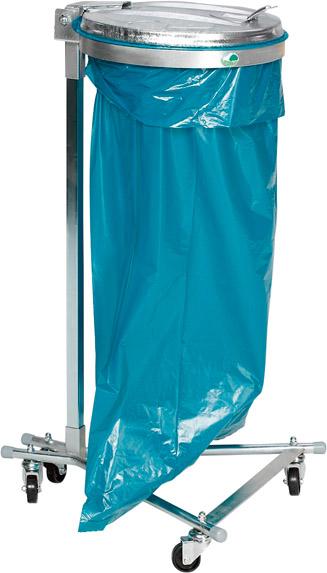 Abfalls. verz. m.4 RollenH 980 mm Metalldeckel VAR