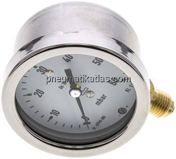 Manometer senkrecht 63mm, 0 - 60 mbar, G 1/4"