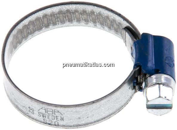 9mm Schlauchschelle 20 - 32mm, Stahl verzinkt (W1) (ABA)