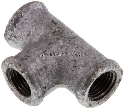 T-Stück Rp 1/4" (IG), Temperguss verzinkt