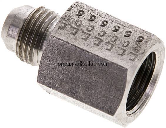 Reduziernippel UNF 9/16"-18(JIC-AG)-G 3/8"(IG), 1.4571