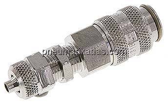 Schott-Kupplungsdose (NW5) 6x4mm Schlauch, 1.4404