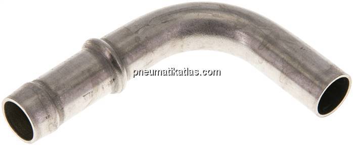 90°-Schlauchnippel Rohr 15, Schl. 14 - 15mm, 1.4301