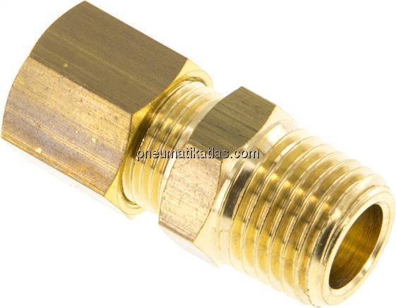 Gerade Klemmringverschraubung R 1/4"-8 (M12x1)mm, Messing