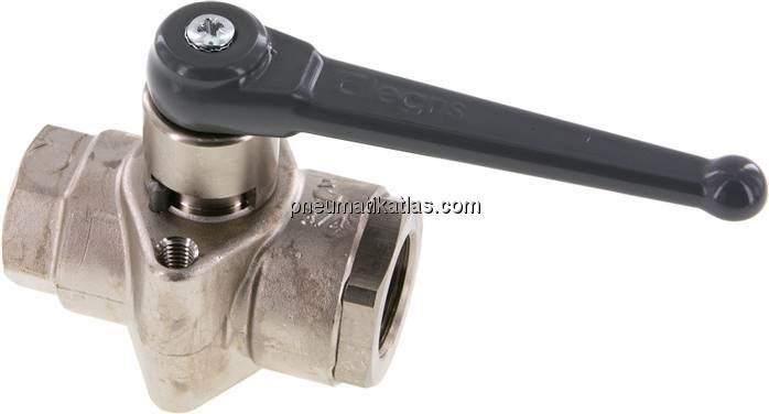 Messing-Kugelhahn, G 3/4", PN 40, Befestigungsgewinde M 8