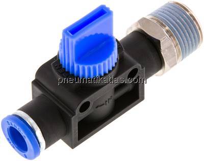 3/2-Wege-Absperrventil R 3/8"-8mm, Schlauchseite entlüftend