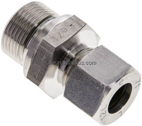 Gerade Schneidringverschr. M 22x1,5-12 L (M18x1,5), 1.4571