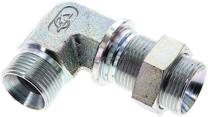 Winkel-Schottnippel, 60°-Kegel G 3/4", Stahl verzinkt