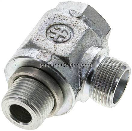 Winkel-Schwenkverschraubung G 1/2"-14 S (M22x1,5), ohne Mutter & Schneidring, St