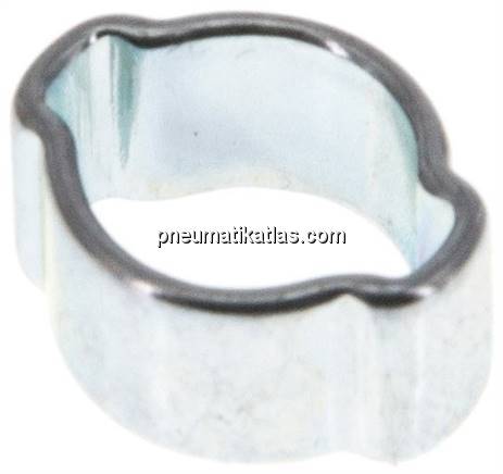 2-Ohr-Schlauchschelle 7 - 9mm, Stahl verzinkt (W1)