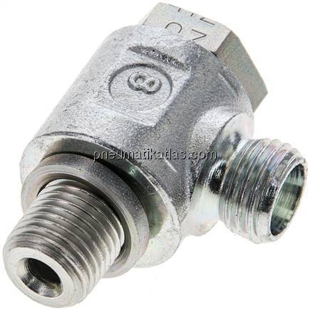 Winkel-Schwenkverschraubung G 1/4"-8 L (M14x1,5), ohne Mutter & Schneidring, Sta