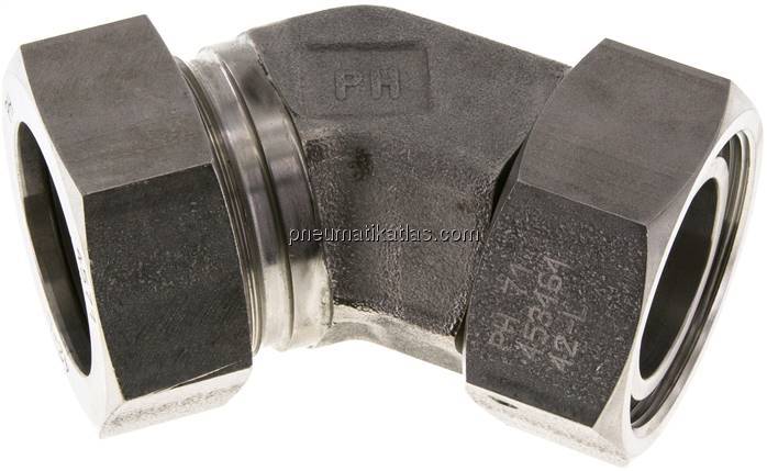 Einstellb. 45°-Schneidringverschraubung 42 L (M52x2), 1.4571