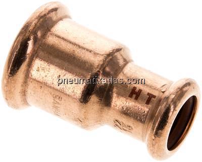 Pressfitting, Reduziermuffe, 22x15mm, Kupfer / Kupferlegierung
