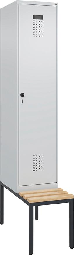 Spind Evolo PLUS 1 Abteil H2120xB400xT815mm RAL7035/RAL7035 /P1G/7021