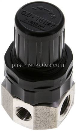 Edelstahl-Druckregler G 1/4", 0,5 - 16bar (Standard)