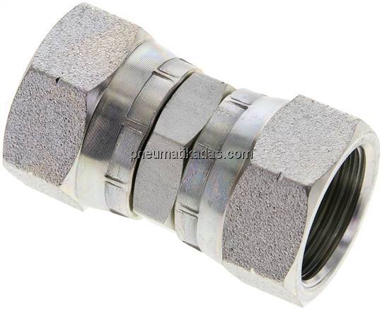 Gerader Verbinder 60°-Konus, G 3/4"-G 3/4", Stahl verzinkt