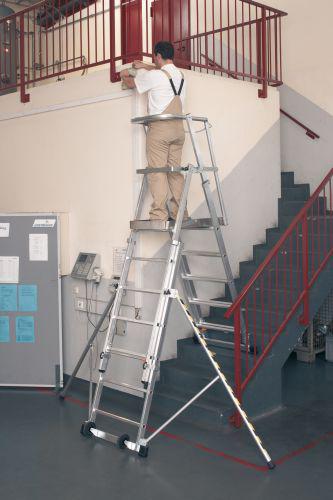 Teleskopleiter ZAP Telemaster S 9 Sprossen Plattformhöhe 2,35 m Arbeitshöhe 4,35 m ZARGES