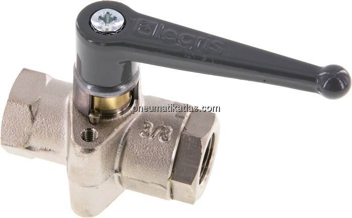 Messing-Kugelhahn, G 3/8", PN 40, Befestigungsgewinde M 5