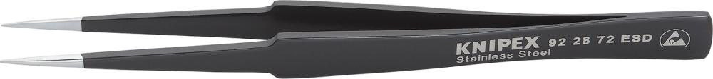 Pinzette ESD US-Nadelform135mm schwarz KNIPEX