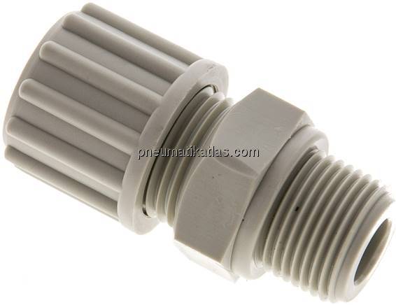 Gerade Verschraubung G 3/8"-12x6mm, Polypropylen