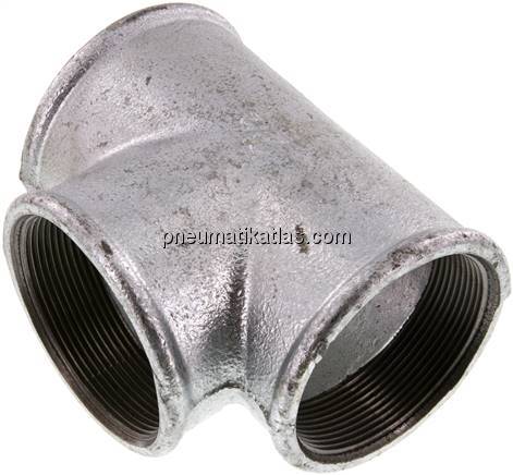 T-Stück Rp 2-1/2" (IG), Temperguss verzinkt