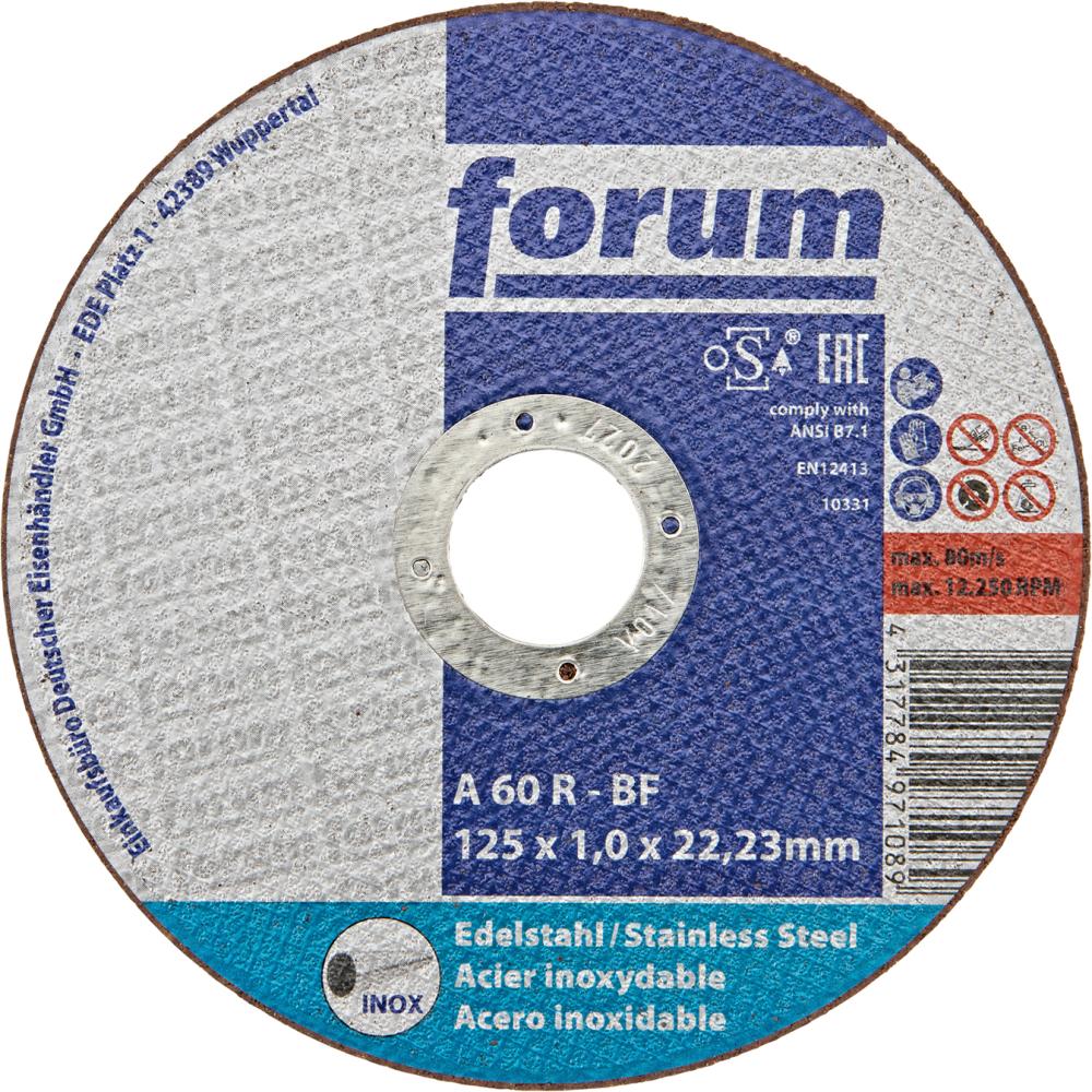 Trennscheibe INOX 125 x 1,0 mm, T41 gerade FORUM