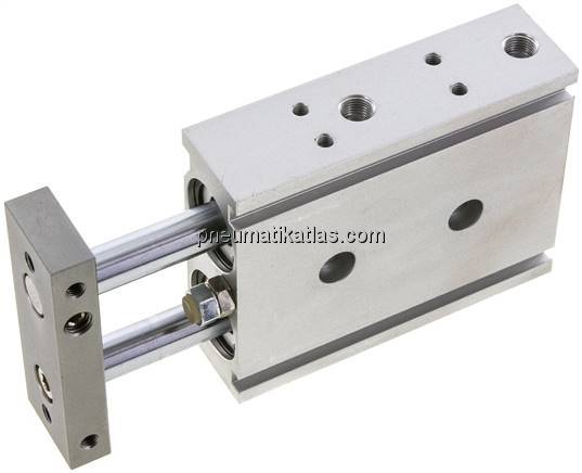 Doppelkolbenzylinder, Kolben 25mm, Hub 30mm