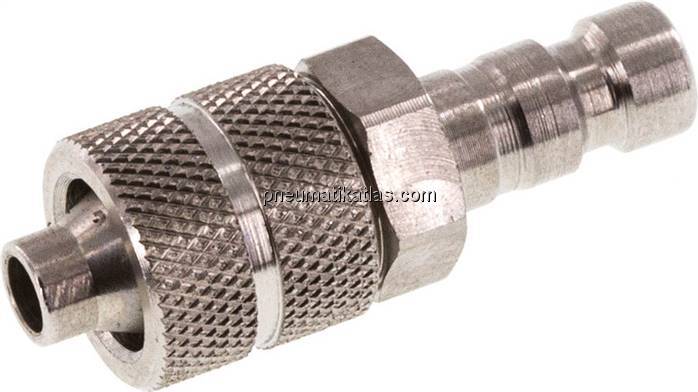 Kupplungsstecker (NW2,7) 6x4mm Schlauch, 1.4404