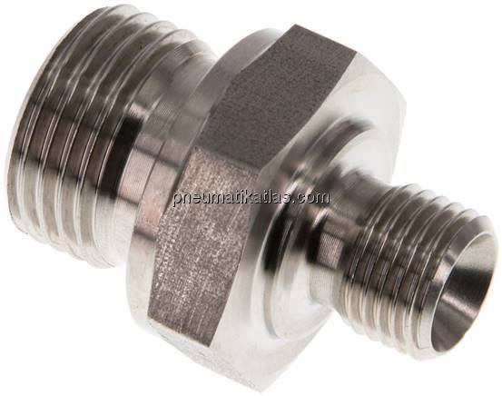 Hydraulik-Doppelnippel G 1/2"-G 1/4", 1.4571