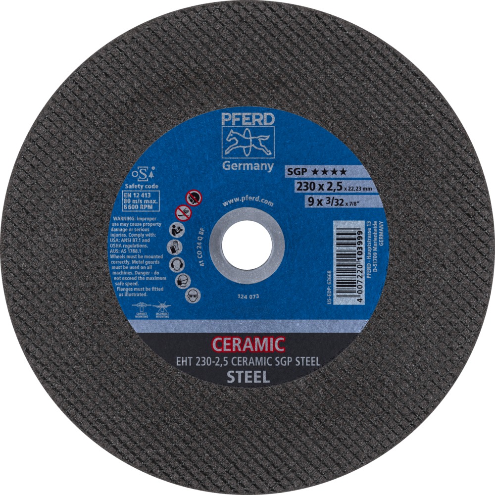 Trennscheiben EHT 230-2,5 CERAMIC SGP STEEL