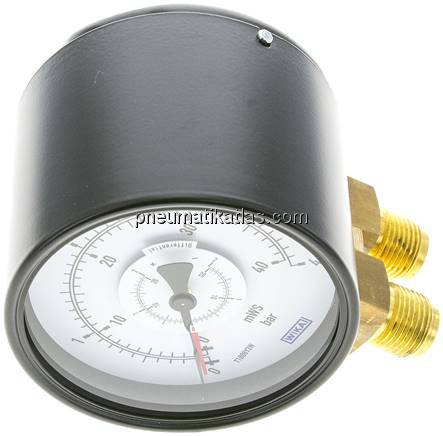 Differenzdruck-Manometer senkrecht, 100mm, 0 - 4 bar