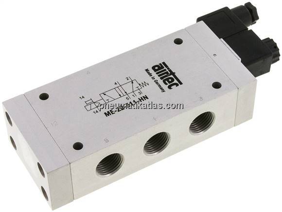 5/2-Wege Magnetventil mit Fremdluftanschluss, G 1/2"