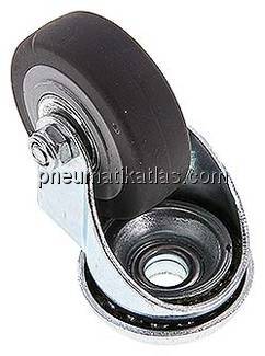 Apparaterolle, Rückenloch 10,2 mm, Lenkrolle, 50mm