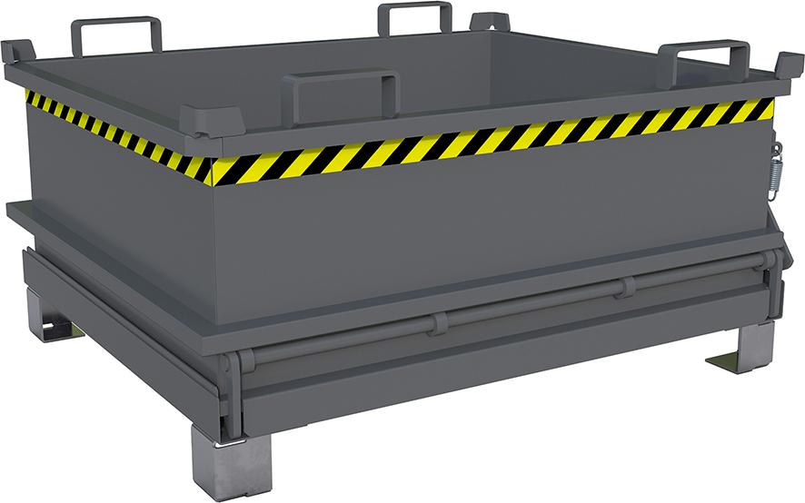 Mini-Klappbodenbehälter MSB 400, lackiert, Mausgrau