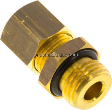 Gerade Klemmringverschraubung G 1/4"-8 (M12x1)mm, Messing