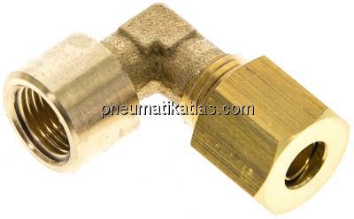 Winkel-Aufschraub-Klemmringverschr. G 1/8"-6 (M10x1)mm, Messing