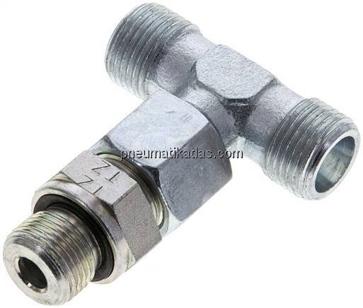 Einstellb. T-Schneidringverschraub.G 3/8"-10 S (M18x1,5), ohne Mutter & Schneidr